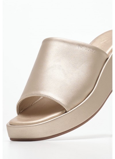 Γυναικείες Πλατφόρμες Χαμηλές Nica Χρυσό ECOleather Mexx