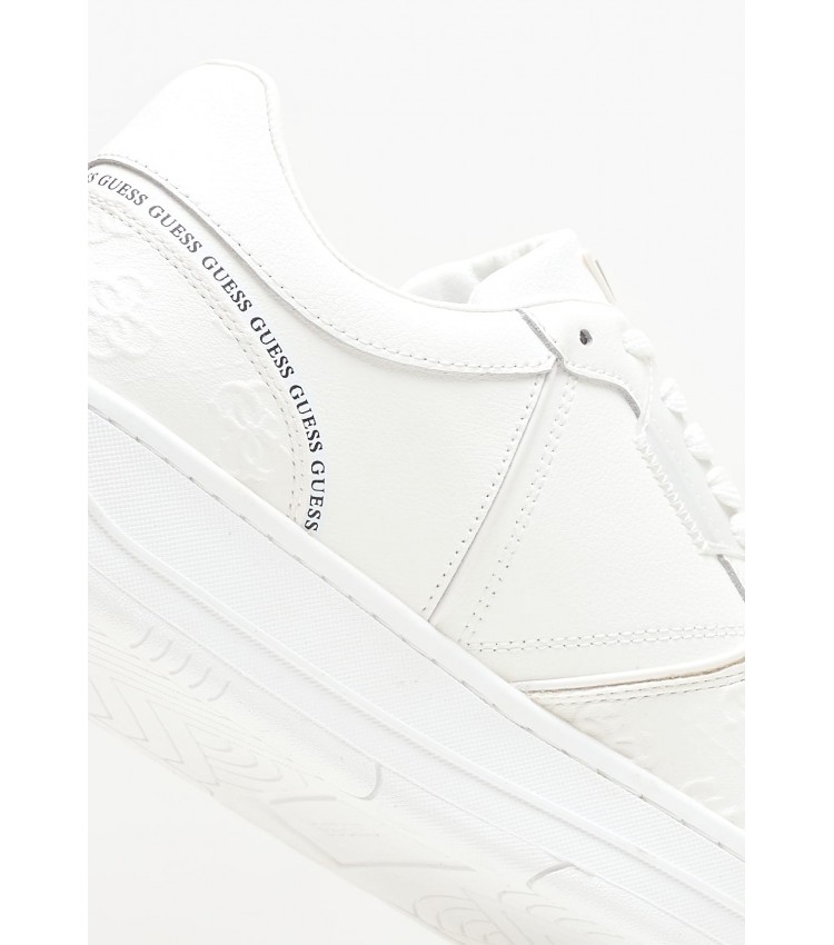 Men Casual Shoes Ancona.I White Leather Guess