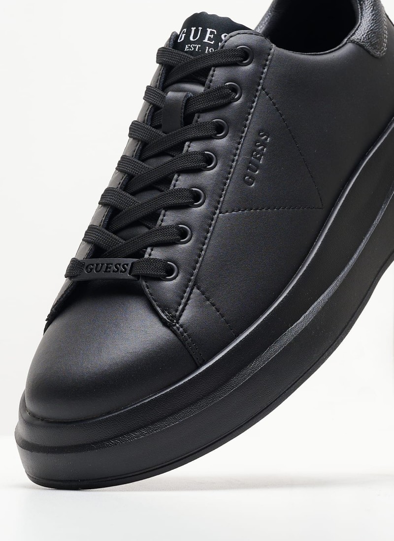 Men Casual Shoes Elba.B Black Leather mortoglou.gr eshop