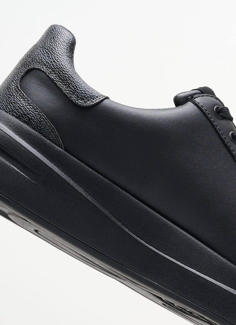Men Casual Shoes Elba.B Black Leather mortoglou.gr eshop