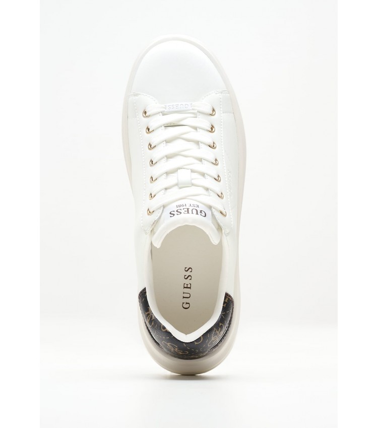 Women Casual Shoes Elbina.Br White Leather Guess