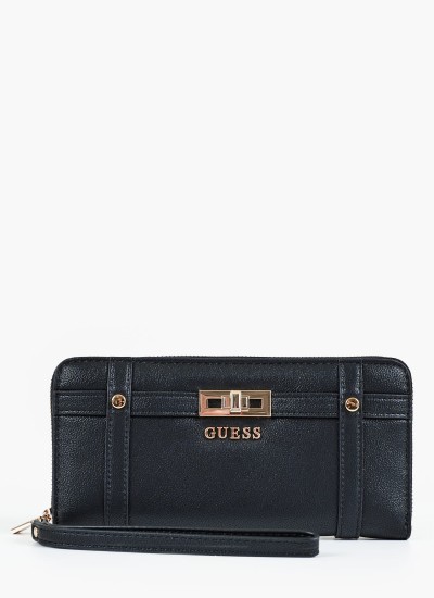 Γυναικεία Πορτοφόλια Emilee.Zip Μαύρο ECOleather Guess