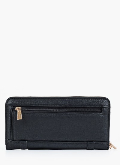 Γυναικεία Πορτοφόλια Emilee.Zip Μαύρο ECOleather Guess