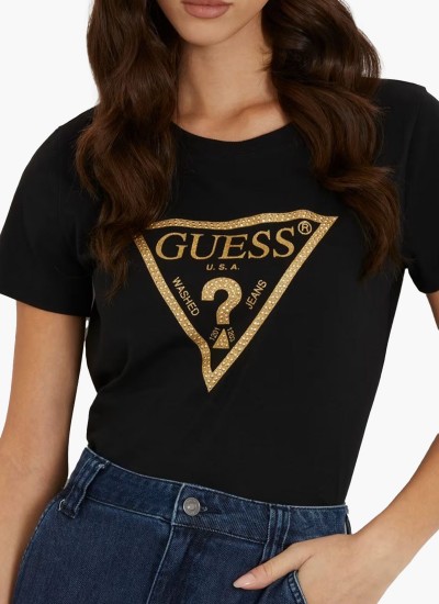 Women T-Shirts - Tops Camelia Black Cotton Guess