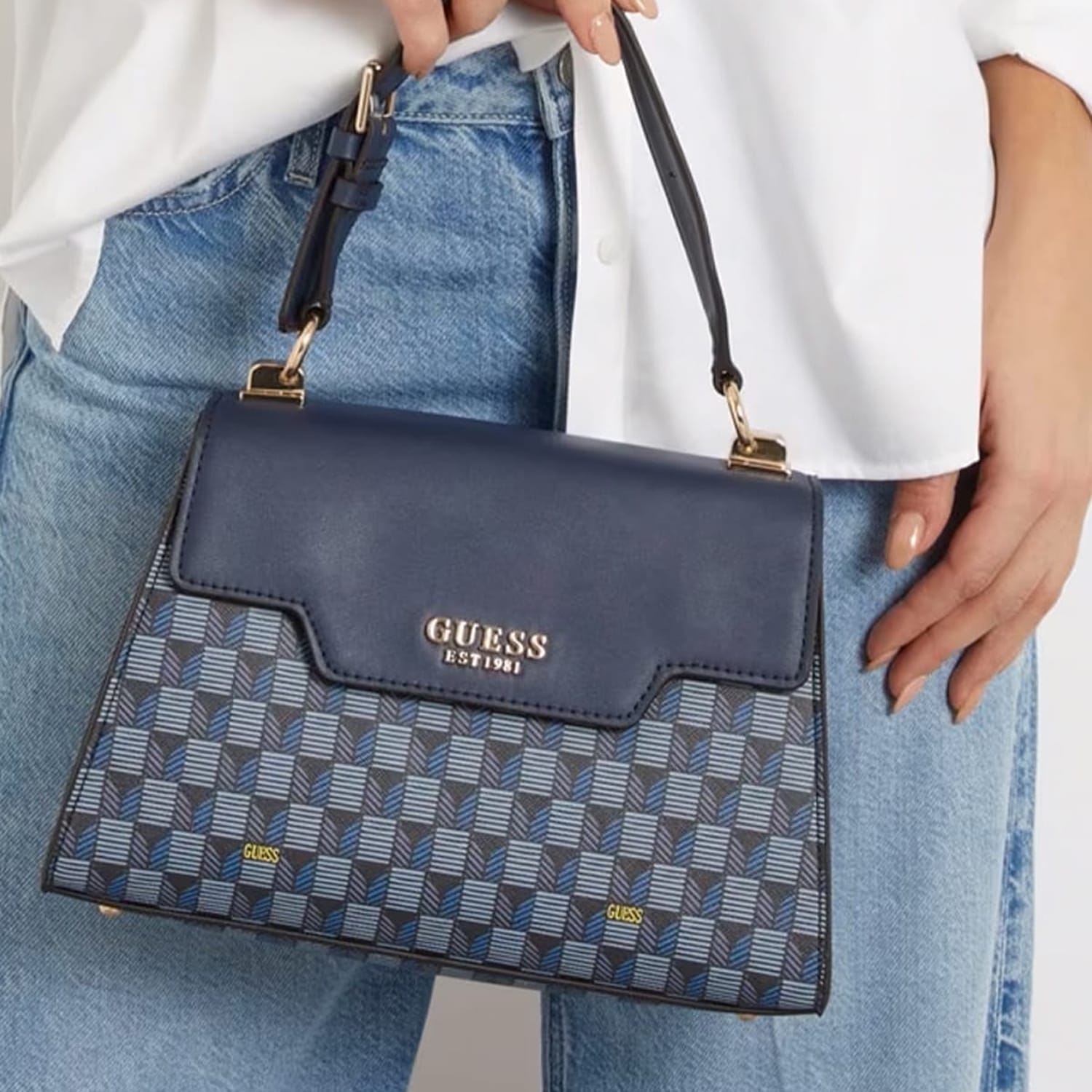 Γυναικείες Τσάντες Hallie.T Μπλε ECOleather Guess