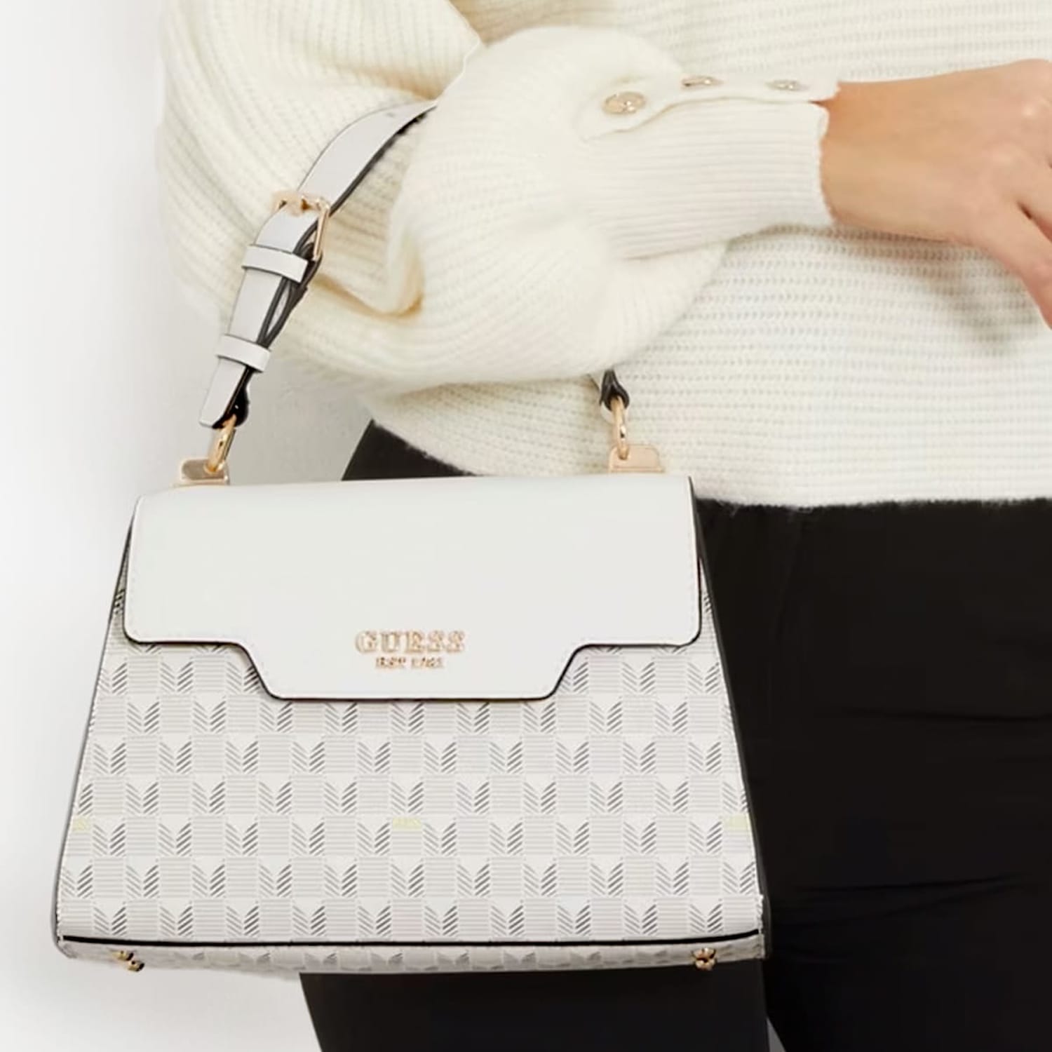 Γυναικείες Τσάντες Hallie Μπεζ ECOleather Guess
