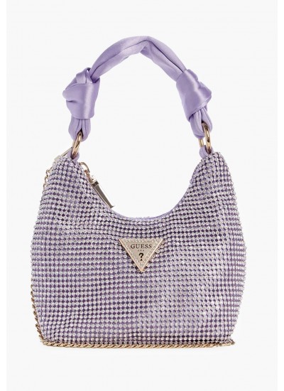 Women Bags Lua.Mini Purple Strash Guess
