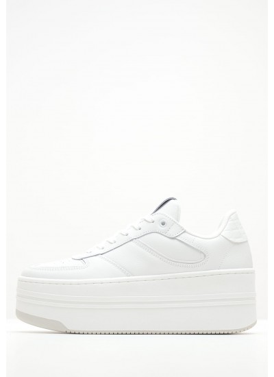 Women Casual Shoes Lulli White Leather Guess