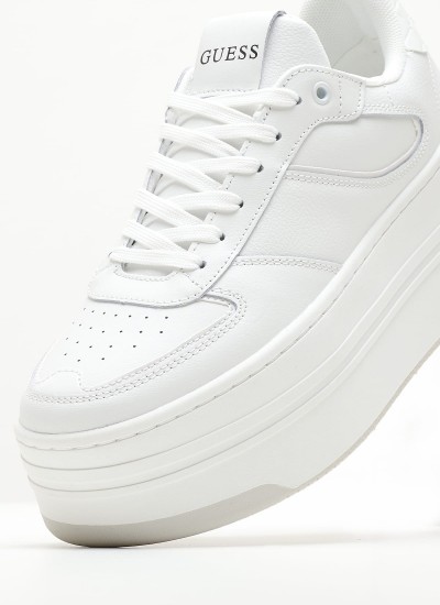 Γυναικεία Παπούτσια Casual Lulli Άσπρο Δέρμα Guess
