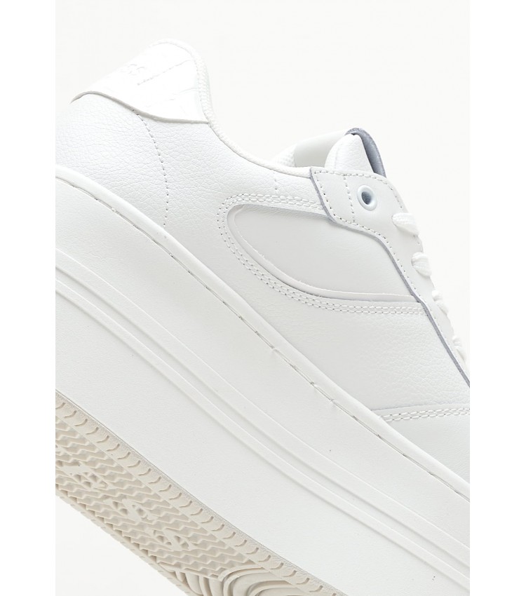 Women Casual Shoes Lulli White Leather Guess