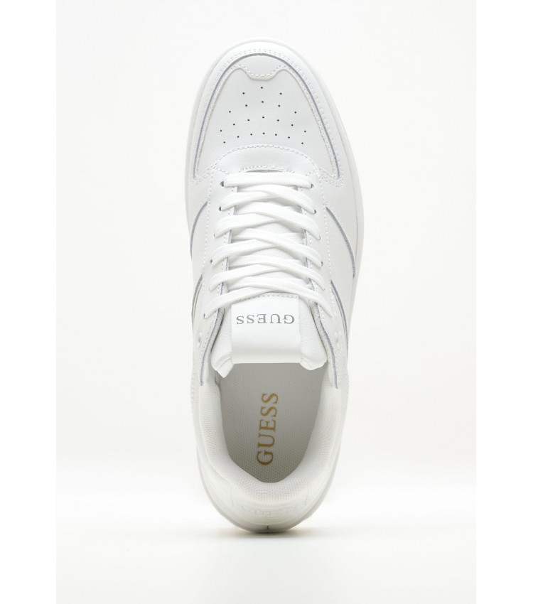 Women Casual Shoes Lulli White Leather Guess