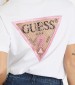 Γυναικείες Μπλούζες - Τοπ Mesh.Triangle Άσπρο Βαμβάκι Guess