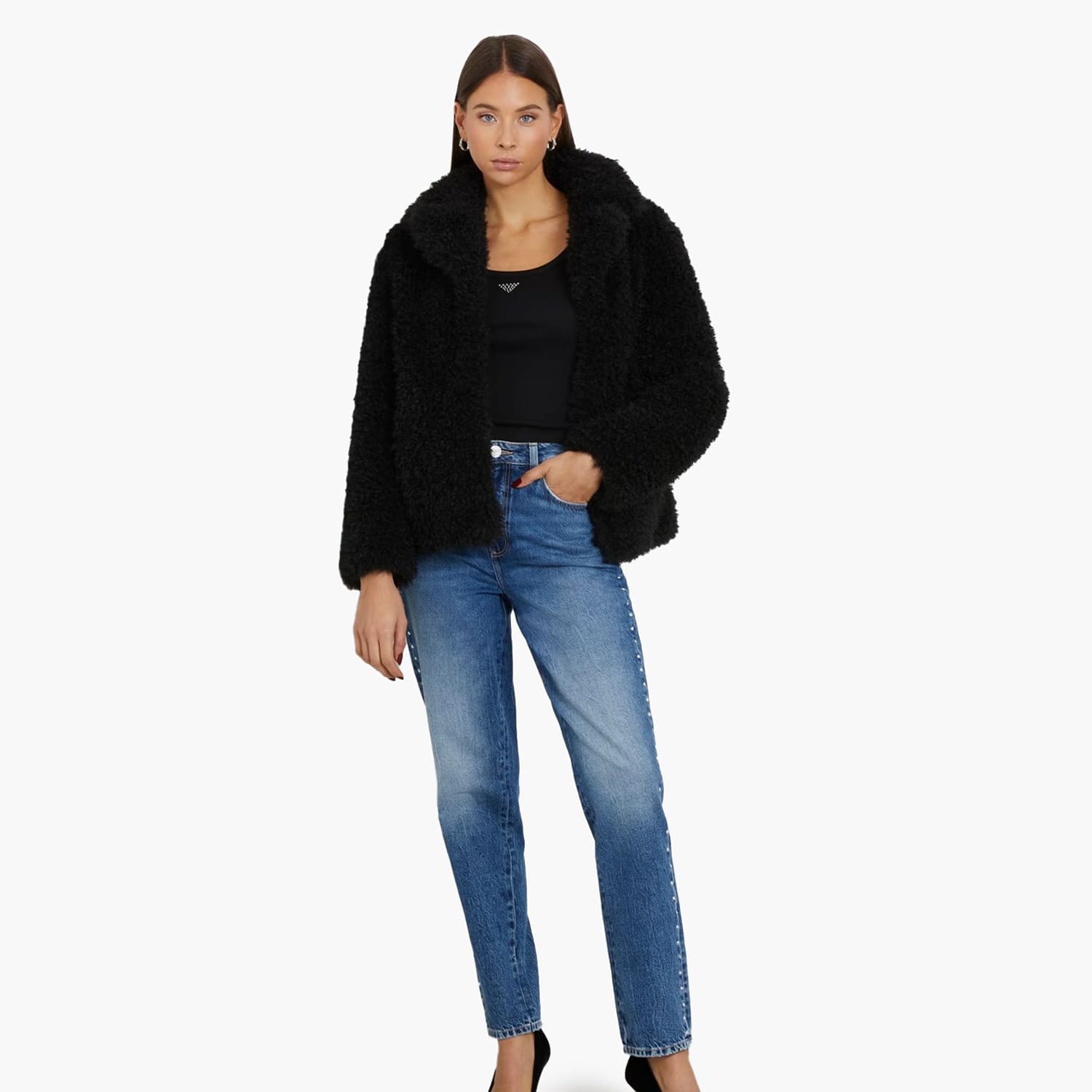 Γυναικεία Παντελόνια Moms.Jean Μπλε Βαμβάκι Guess Γυναικεία Παντελόνια Moms.Jean Μπλε Βαμβάκι Guess