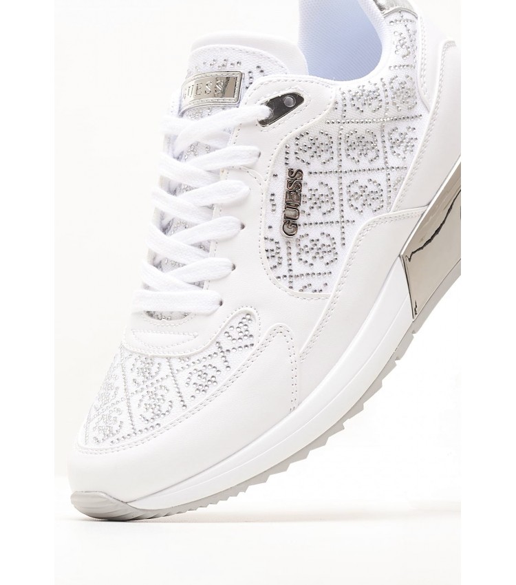 Women Casual Shoes Moxea.S White ECOleather Guess