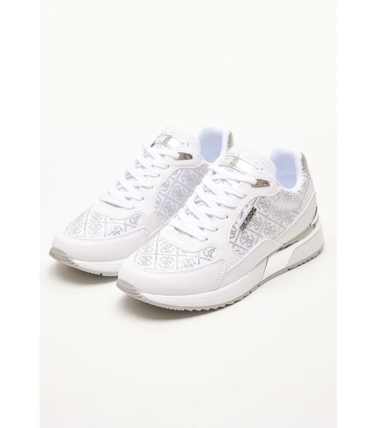 Women Casual Shoes Moxea.S White ECOleather Guess
