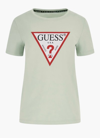 Γυναικείες Μπλούζες - Τοπ Origi.24 Πράσινο Βαμβάκι Guess