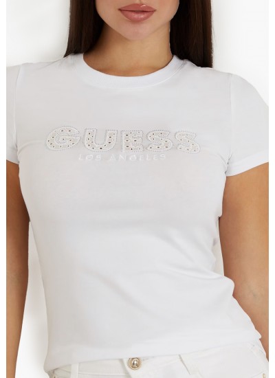 Women T-Shirts - Tops Dry.Jersey White Cotton Replay