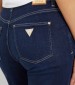 Women Trousers Sexyboot.Pant DarkBlue Cotton Guess