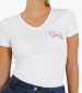 Women T-Shirts - Tops Shaded.Glittery White Cotton Guess