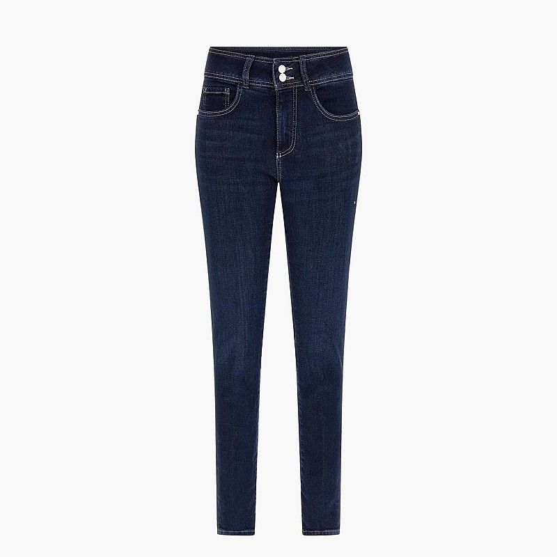 Women Trousers Shapeup.24 DarkBlue Cotton Guess
