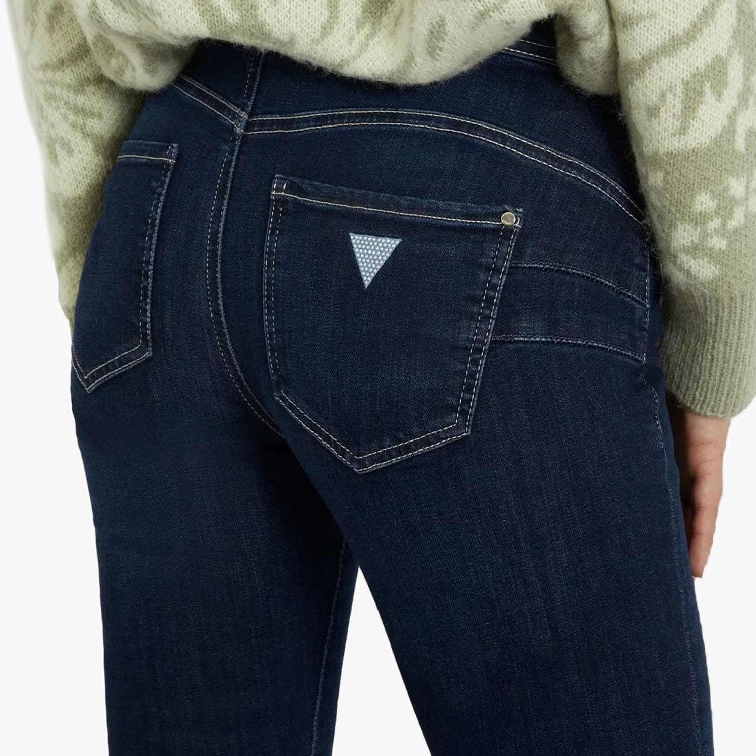 Women Trousers Shapeup.24 DarkBlue Cotton Guess