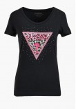Γυναικείες Μπλούζες - Τοπ Spring.Triangle Μαύρο Βαμβάκι Guess
