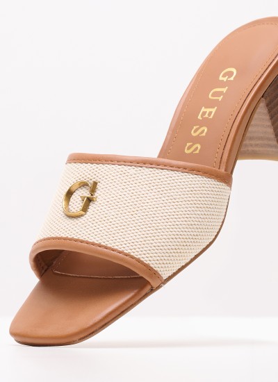 Γυναικεία Παπούτσια Casual Micola.S Μπεζ Ύφασμα Guess