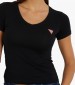 Women T-Shirts - Tops V.Mini Black Cotton Guess