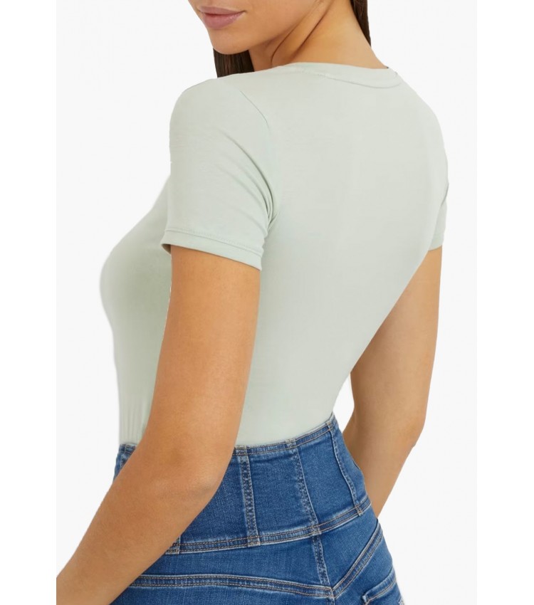 Γυναικείες Μπλούζες - Τοπ V.Mini Πράσινο Βαμβάκι Guess