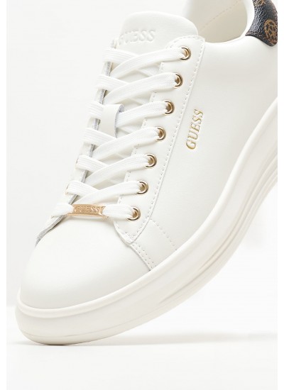 Women Casual Shoes Vibo.24W White Leather Guess