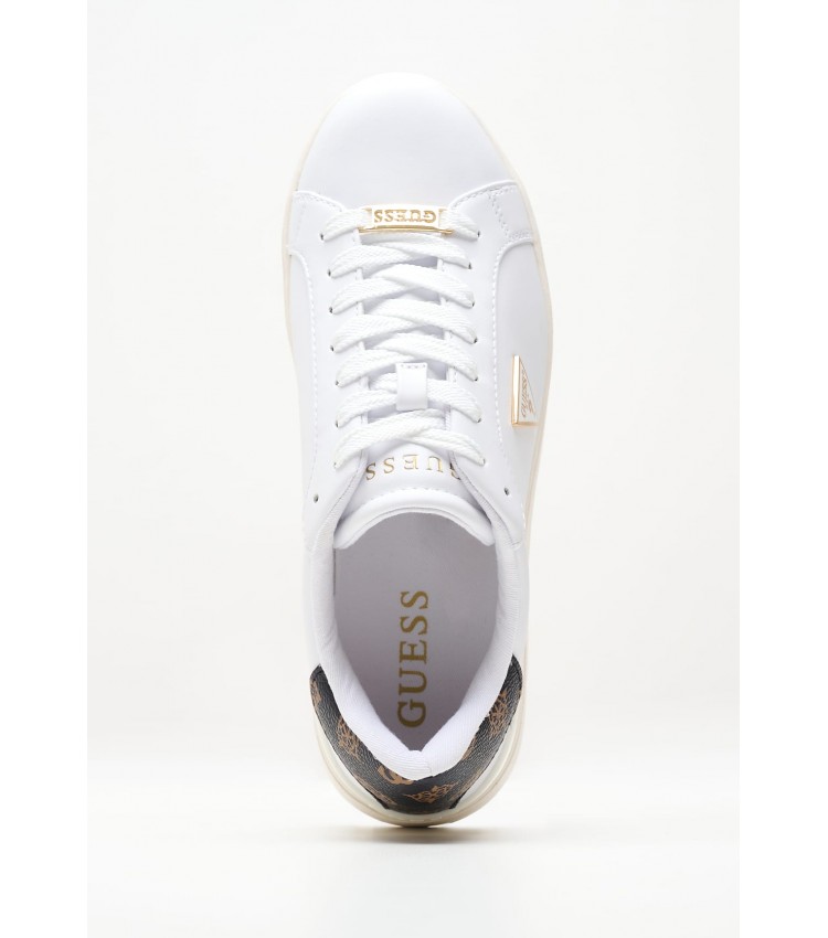 Women Casual Shoes Willen White ECOleather Guess