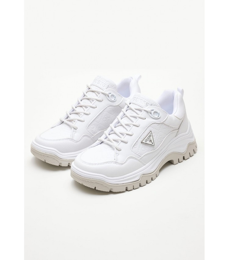Women Casual Shoes Zaylin White ECOleather Guess