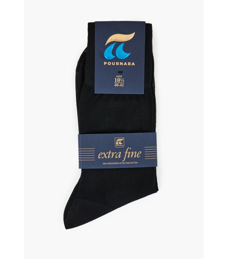 Men Socks 150A Black Cotton Pournara