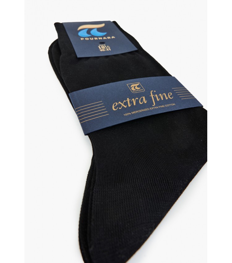 Men Socks 150A Black Cotton Pournara