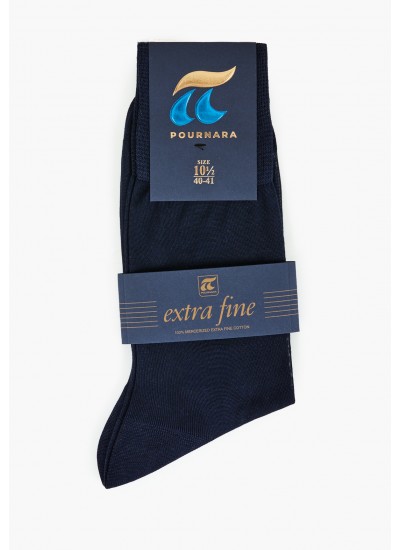 Men Socks 150A Blue Cotton Pournara