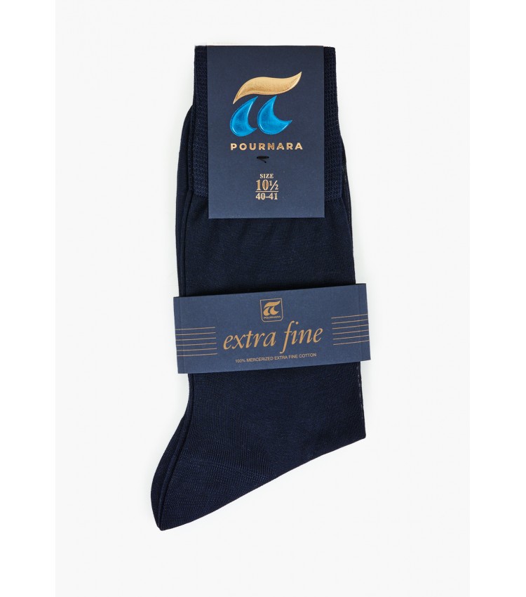 Men Socks 150A Blue Cotton Pournara