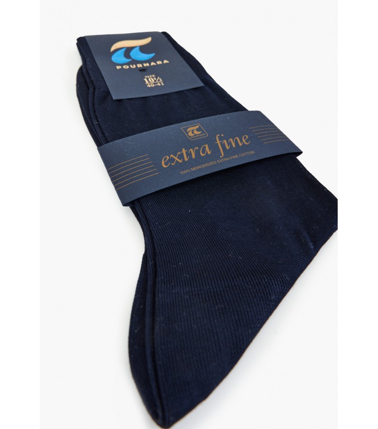 Men Socks 150A Blue Cotton Pournara