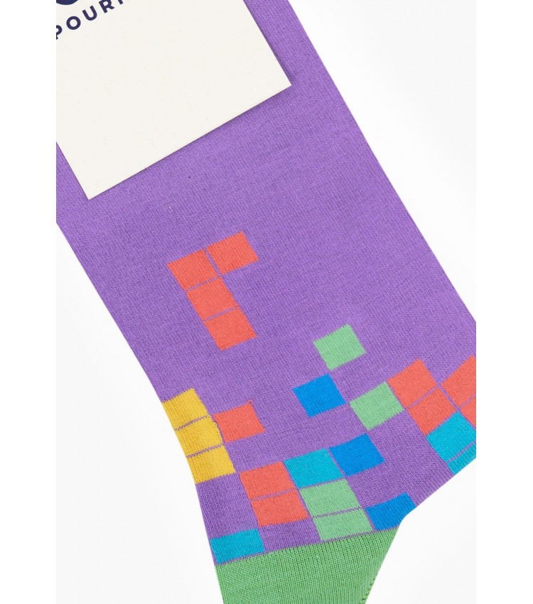 Men Socks 2013 Purple Cotton Pournara