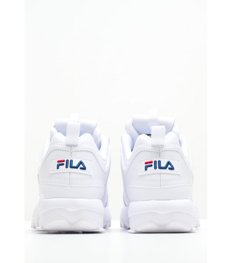 Γυναικεία Παπούτσια Casual Disruptor2.Premium Άσπρο Δέρμα Fila