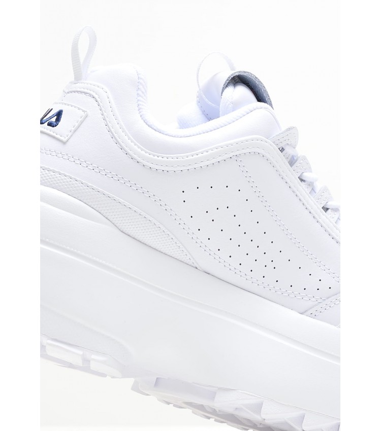 Women Casual Shoes Disruptor2.Wedge White Leather Fila