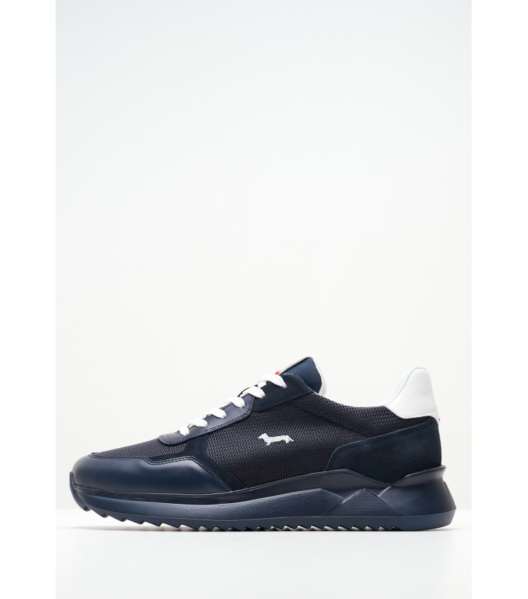 Men Casual Shoes 241031 Blue Buckskin Harmont & Blaine