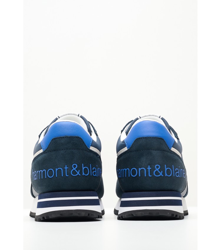 Ανδρικά Παπούτσια Casual 241050 Μπλε Δέρμα Καστόρι Harmont & Blaine