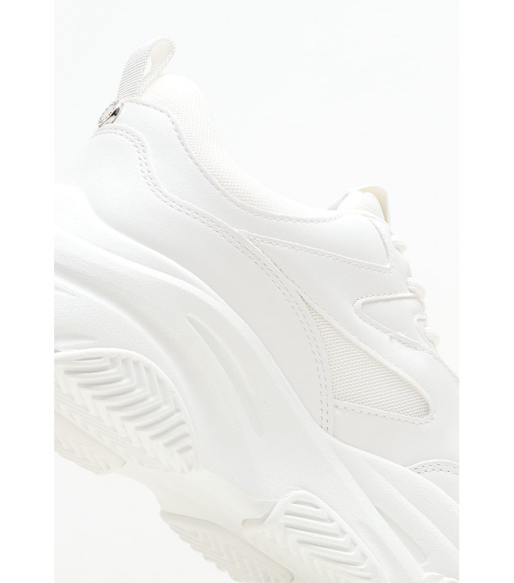 Women Casual Shoes Progressive White ECOleather Steve Madden
