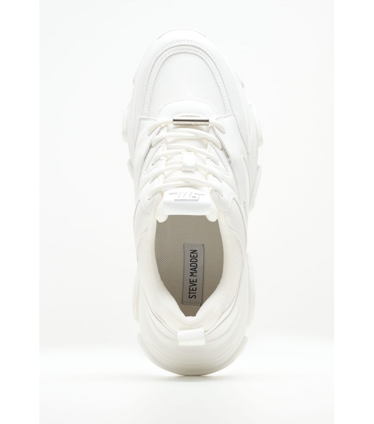 Women Casual Shoes Progressive White ECOleather Steve Madden