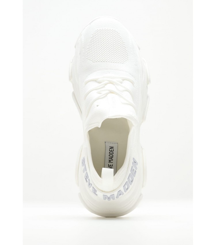 Women Casual Shoes Protege White Fabric Steve Madden