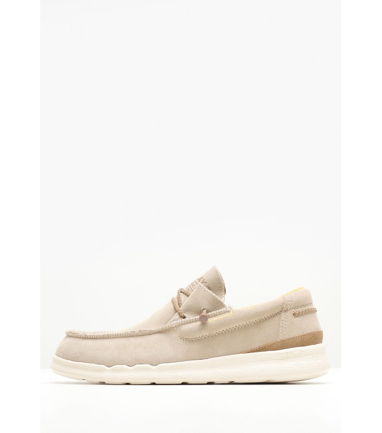 Men Moccasins Alcyon.Dessert Taupe Buckskin Replay