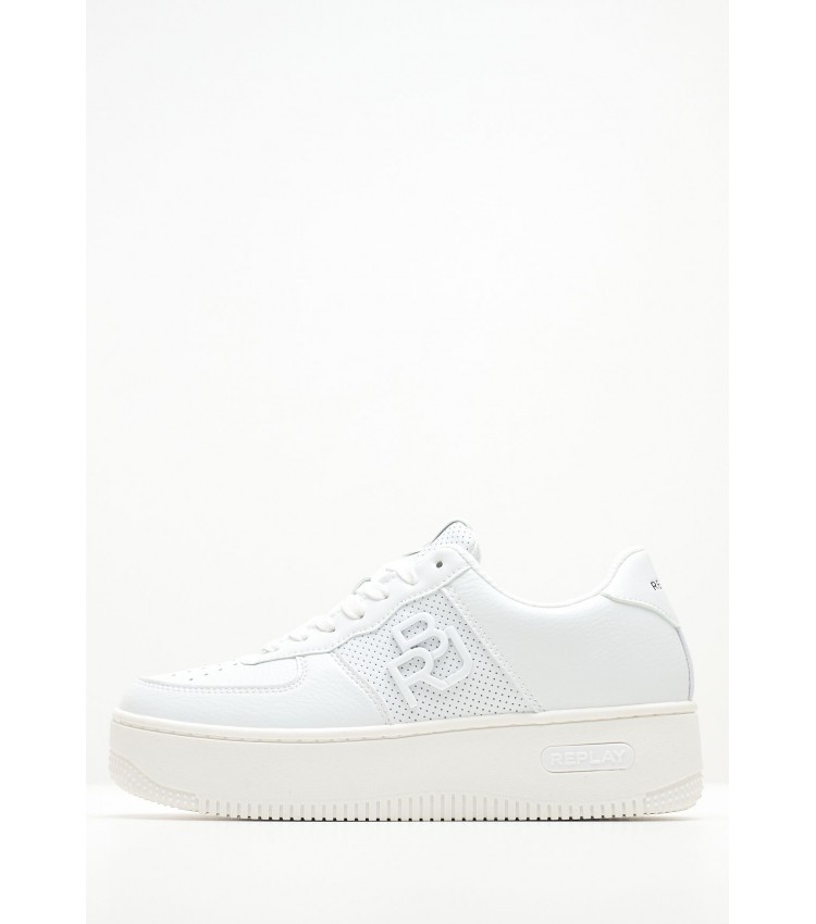 Women Casual Shoes Epic.High White ECOleather Replay