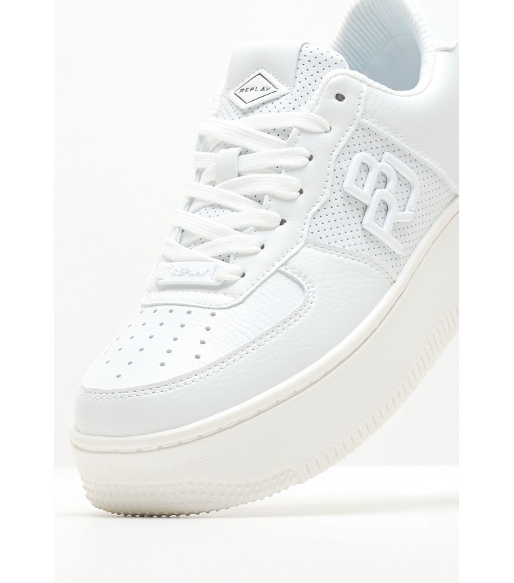 Women Casual Shoes Epic.High White ECOleather Replay