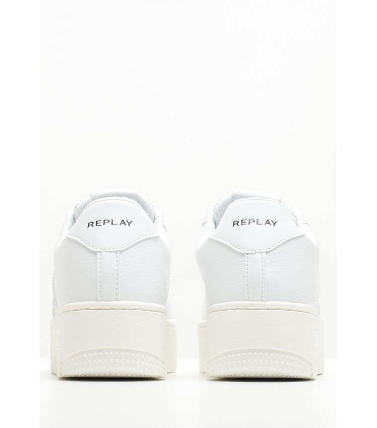 Women Casual Shoes Epic.High White ECOleather Replay