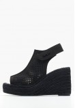 Women Platforms High Jess.Perf Black Fabric Replay